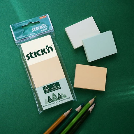 Notisblock 3 x 100 blad - 2 - Stick'n - Tidformera