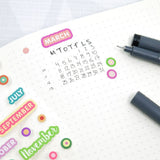Paper Poetry Stickers Kalender - Months - 2 - Rico Design - Tidformera