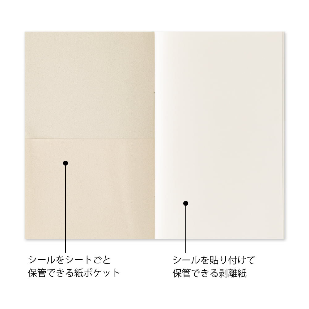 Peelable Sticker Book - Blue - 4 - Midori - Tidformera