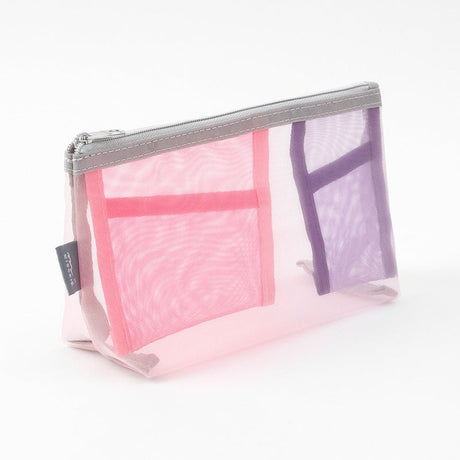 Pen & Tool Pouch Mesh Triangulär - Pink - 2 - Midori - Tidformera