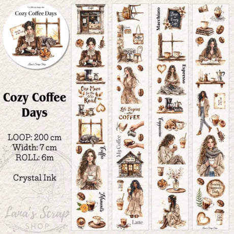 Pet Tape - Lana - 70 mm - Cozy Coffee Days - 3 - Lana's Scrap Shop - Tidformera