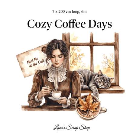 Pet Tape - Lana - 70 mm - Cozy Coffee Days - 4 - Lana's Scrap Shop - Tidformera