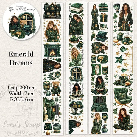 Pet Tape - Lana - 70 mm - Emerald Dreams - 2 - Lana's Scrap Shop - Tidformera