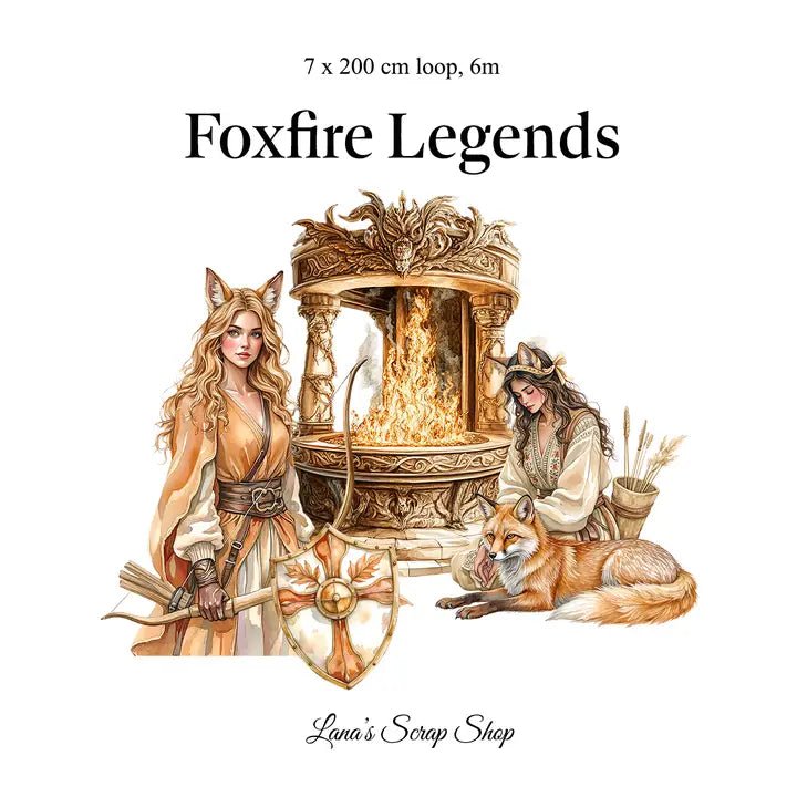 Pet Tape - Lana - 70 mm - Foxfire Legends - 2 - Lana's Scrap Shop - Tidformera