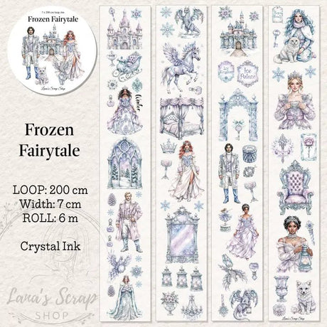 Pet Tape - Lana - 70 mm - Frozen Fairytale - 1 - Lana's Scrap Shop - Tidformera