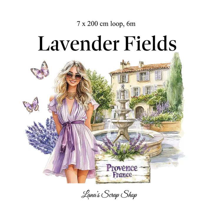 Pet Tape - Lana - 70 mm - Lavender Fields - 3 - Lana's Scrap Shop - Tidformera