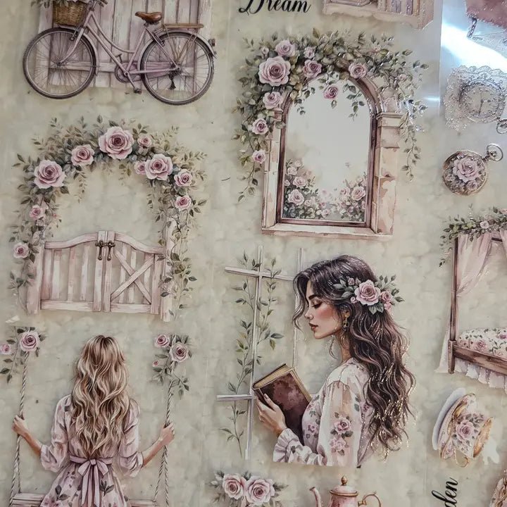 Pet Tape - Lana - 70 mm - Romantic Garden - 4 - Lana's Scrap Shop - Tidformera