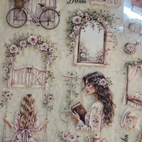Pet Tape - Lana - 70 mm - Romantic Garden - 4 - Lana's Scrap Shop - Tidformera