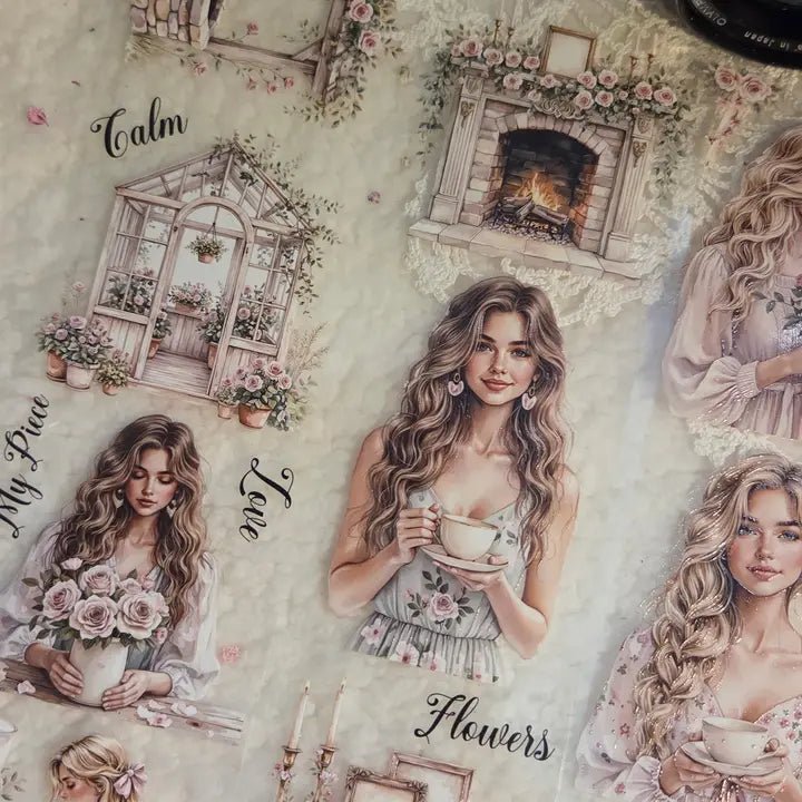 Pet Tape - Lana - 70 mm - Romantic Garden - 5 - Lana's Scrap Shop - Tidformera