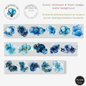 Pet Tape - MIC - Blue Splash Foiled & Embossed 60 mm - 2 - MIC & MIM Premium Paper Shop - Tidformera