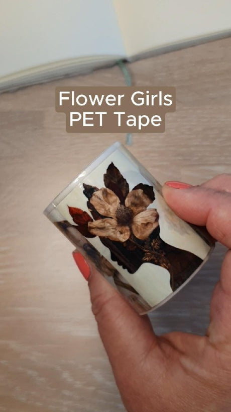 Pet Tape - MIC - Flower Girls Glossy & Embossed 60 mm - 1 - MIC & MIM Premium Paper Shop - Tidformera