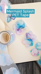 Pet Tape - MIC - Mermaid Splash Foiled & Embossed 60 mm - 1 - MIC & MIM Premium Paper Shop - Tidformera