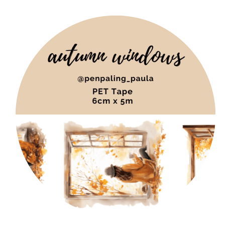 Pet Tape - Penpaling Paula - Autumn windows 60 mm - 1 - Penpaling Paula - Tidformera