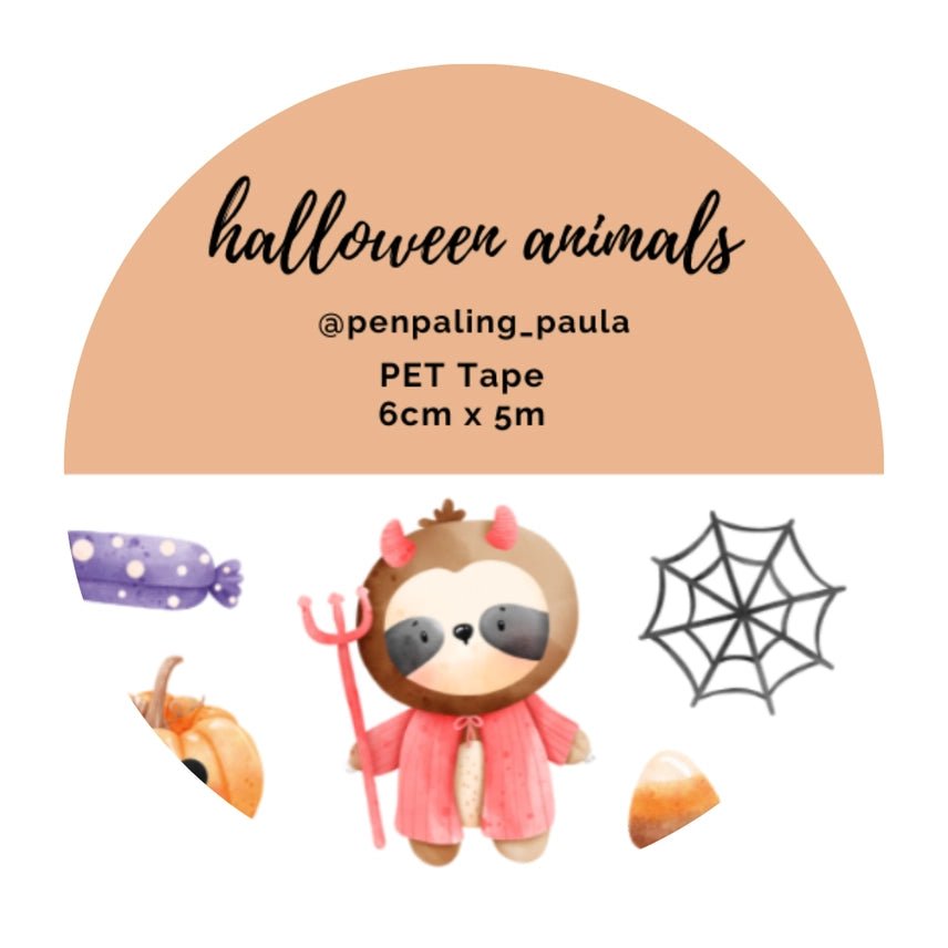 Pet Tape - Penpaling Paula - Halloween animals 60 mm - 1 - Penpaling Paula - Tidformera