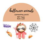 Pet Tape - Penpaling Paula - Halloween animals 60 mm - 1 - Penpaling Paula - Tidformera