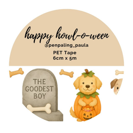 Pet Tape - Penpaling Paula - Happy howl-o-ween 60 mm - 1 - Penpaling Paula - Tidformera