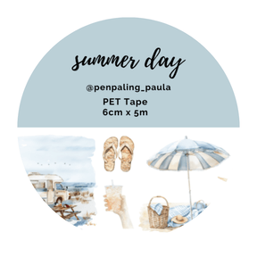 Pet Tape - Penpaling Paula - Summer day 60 mm - 1 - Penpaling Paula - Tidformera