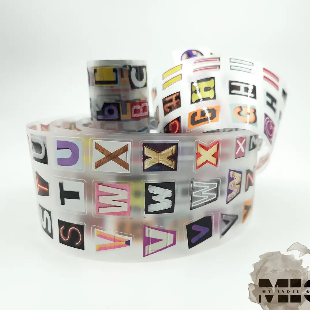 Pet Tape Pre-cut - Mic - 70 mm - Alphabet Soup - 4 - MIC & MIM Premium Paper Shop - Tidformera