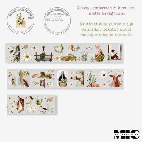 Pet Tape Pre-cut - Mic - 70 mm - Daisy Days - 7 - MIC & MIM Premium Paper Shop - Tidformera