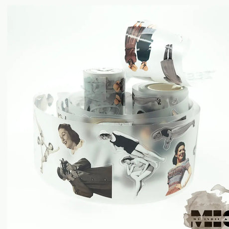 Pet Tape Pre-cut - Mic - 70 mm - Lost in Motion (Felskuret på ett motiv) - 3 - MIC & MIM Premium Paper Shop - Tidformera