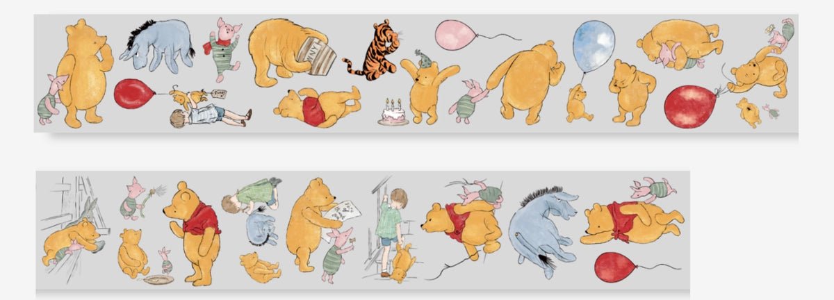 Pet Tape Pre-cut - Mic - 70 mm - Winnie the Pooh - 1 - MIC & MIM Premium Paper Shop - Tidformera