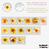 Pet Tape Pre - cut - MIC - Yellow Flowers 3D Foiled 70 mm - 7 - MIC & MIM Premium Paper Shop - Tidformera