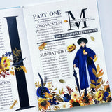 Pet tape Sunflower & Navy - 60 mm - 4 - Washi Tape Shop - Tidformera