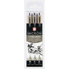 Pigma micron Fineliner Förpackningar Svarta - 005, 01, 03 från Sakura. Förpackning med tre stycken pennor.  - Tidformera