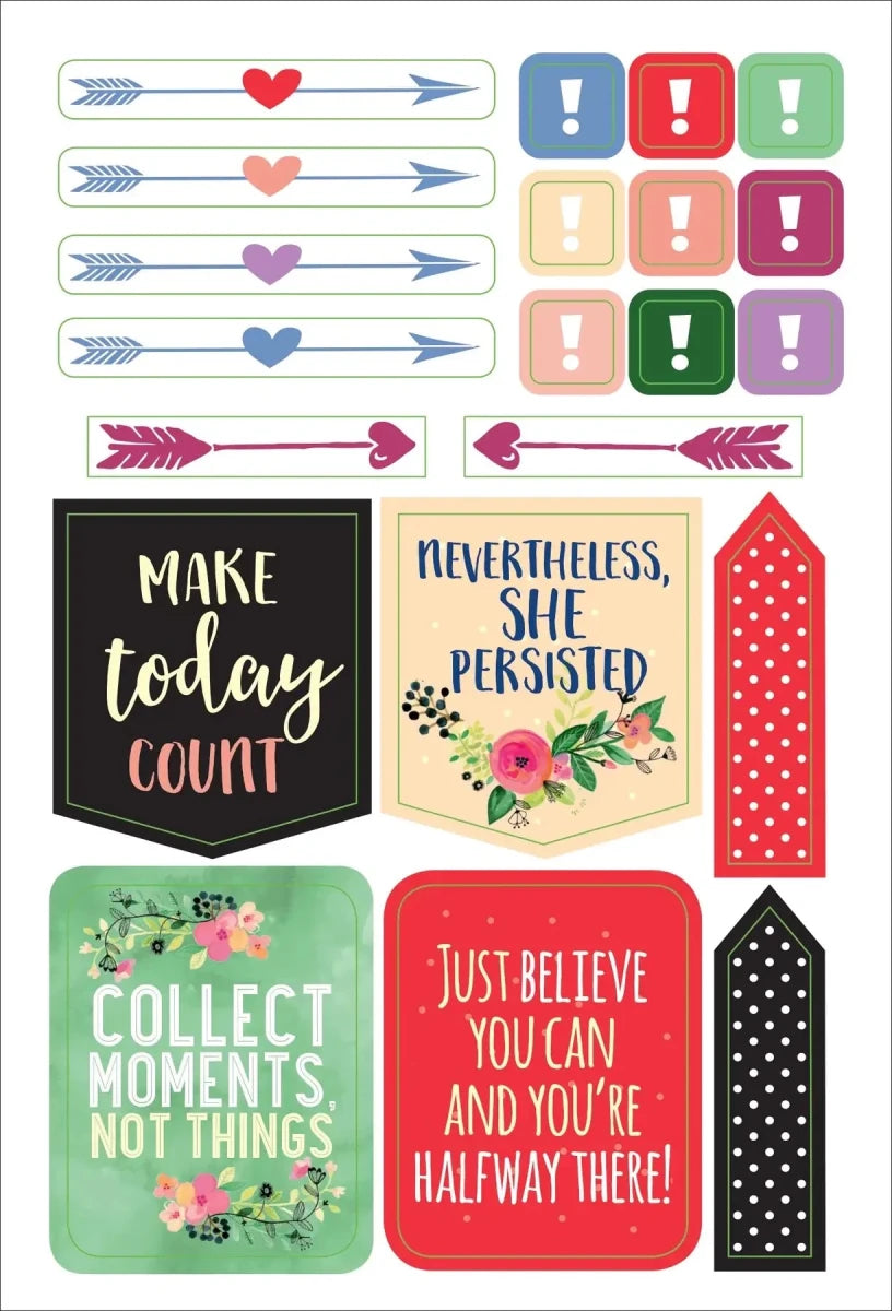 Planner stickers Kalenderstickers - She believed she could - 7 - Peter Pauper Press - Tidformera