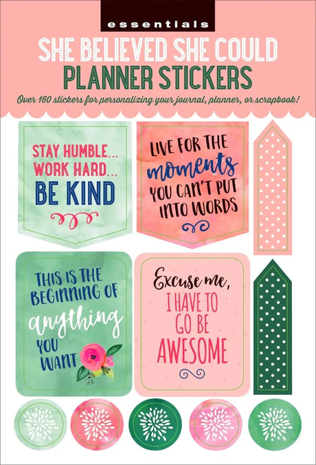 Planner stickers Kalenderstickers - She believed she could - 2 - Peter Pauper Press - Tidformera
