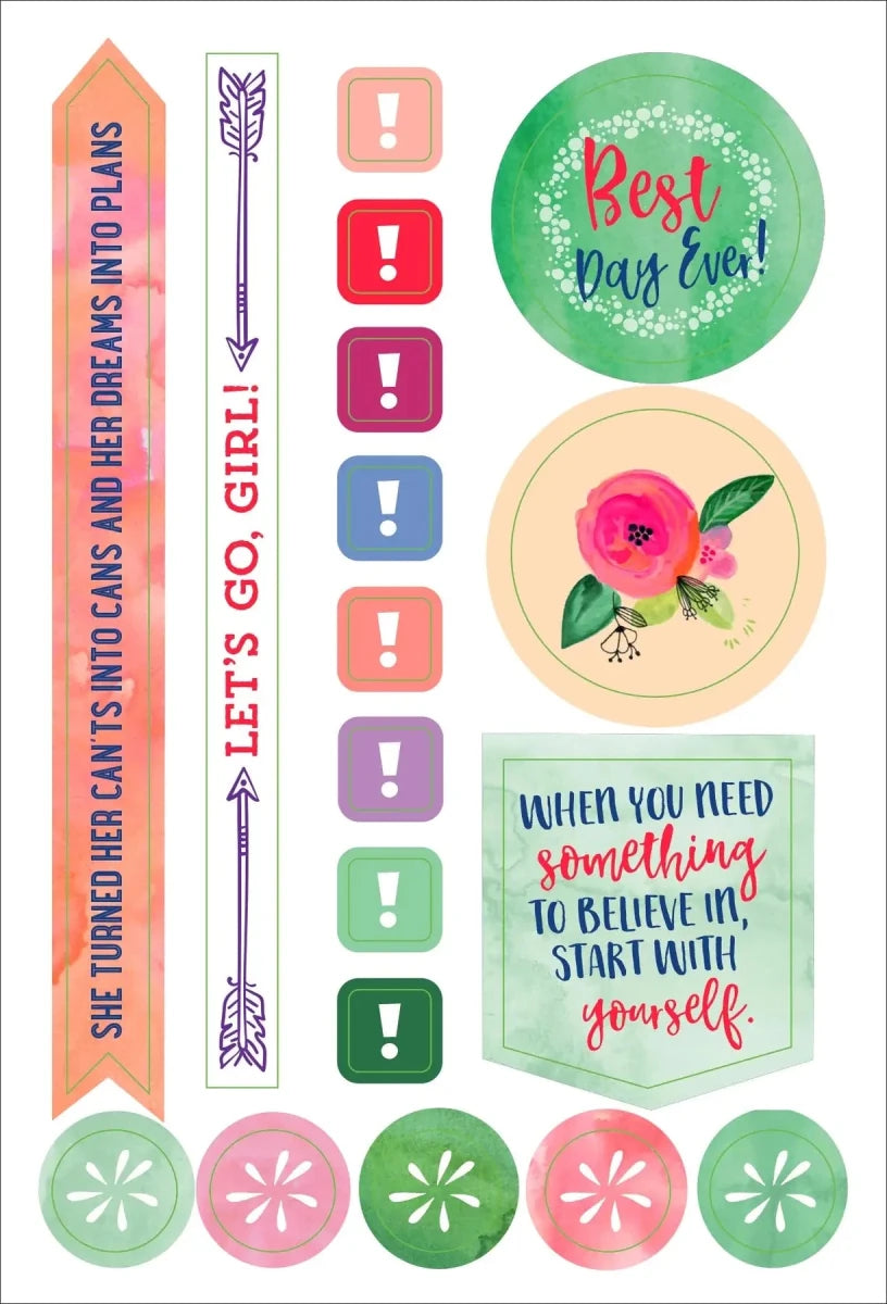 Planner stickers Kalenderstickers - She believed she could - 11 - Peter Pauper Press - Tidformera