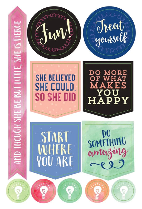 Planner stickers Kalenderstickers - She believed she could - 10 - Peter Pauper Press - Tidformera