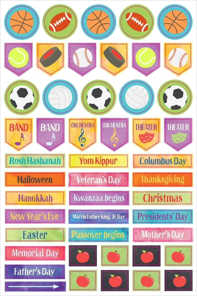 Planner stickers Kalenderstickers - Teacher - 11 - Peter Pauper Press - Tidformera