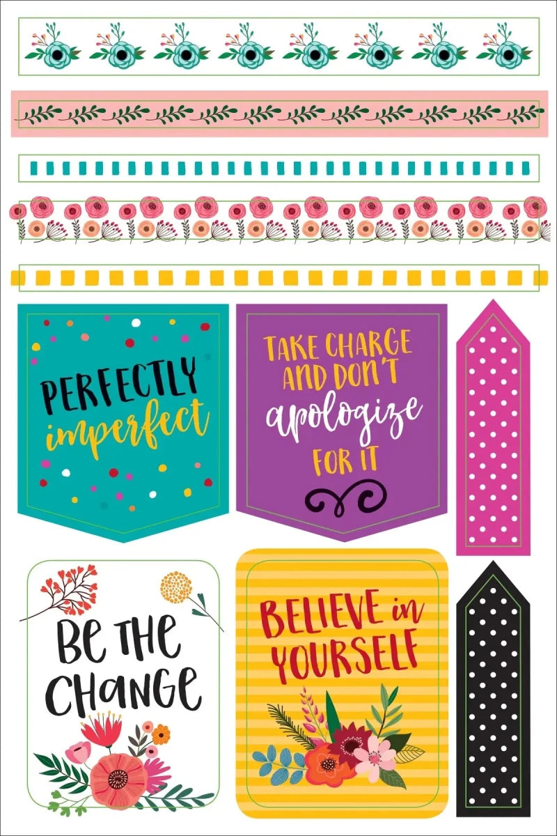 Planner stickers Kalenderstickers - Wake up. Kick ass, repeat - 6 - Peter Pauper Press - Tidformera