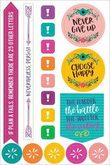 Planner stickers Kalenderstickers - Wake up. Kick ass, repeat - 5 - Peter Pauper Press - Tidformera