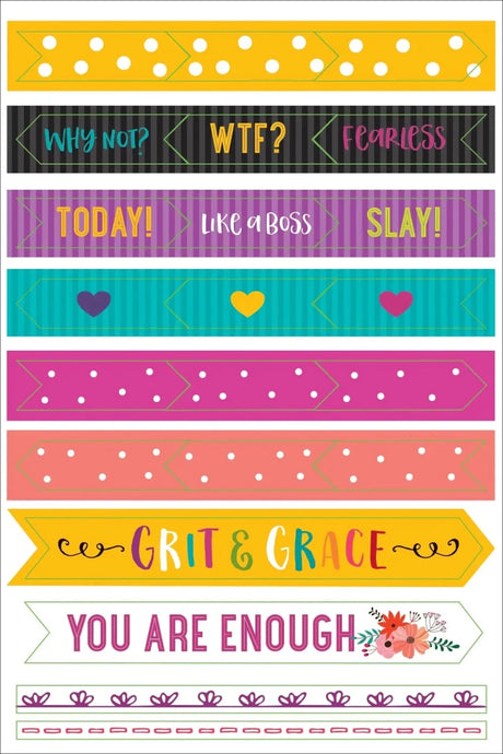 Planner stickers Kalenderstickers - Wake up. Kick ass, repeat - 9 - Peter Pauper Press - Tidformera