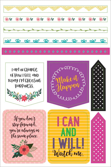 Planner stickers Kalenderstickers - Wake up. Kick ass, repeat - 7 - Peter Pauper Press - Tidformera