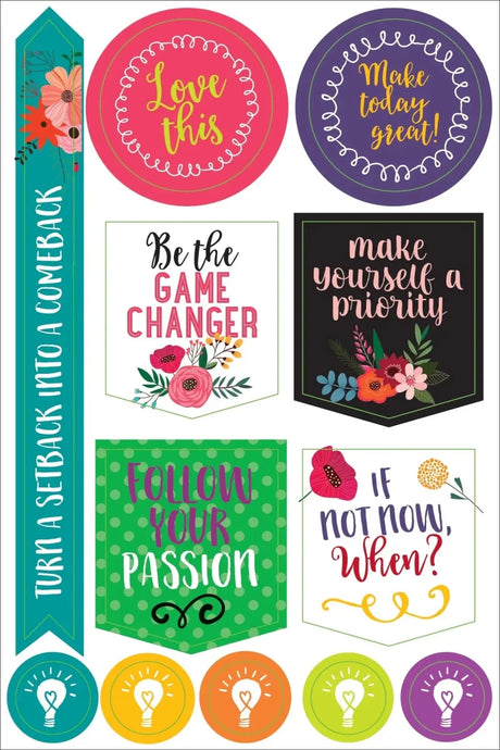 Planner stickers Kalenderstickers - Wake up. Kick ass, repeat - 13 - Peter Pauper Press - Tidformera