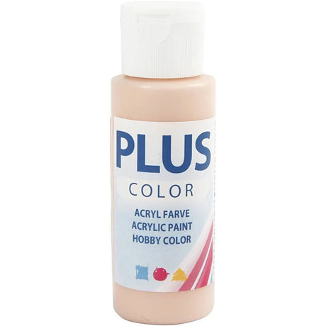 Plus Color Hobbyfärg - Akrylfärg 60 ml Matt - Persika - 1 - Creative Company - Tidformera