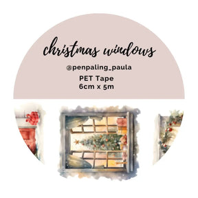 Pre cut Pet Tape - Penpaling Paula - Christmas Windows - 1 - Penpaling Paula - Tidformera