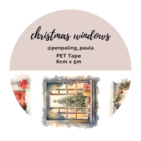 Pre cut Pet Tape - Penpaling Paula - Christmas Windows - 1 - Penpaling Paula - Tidformera