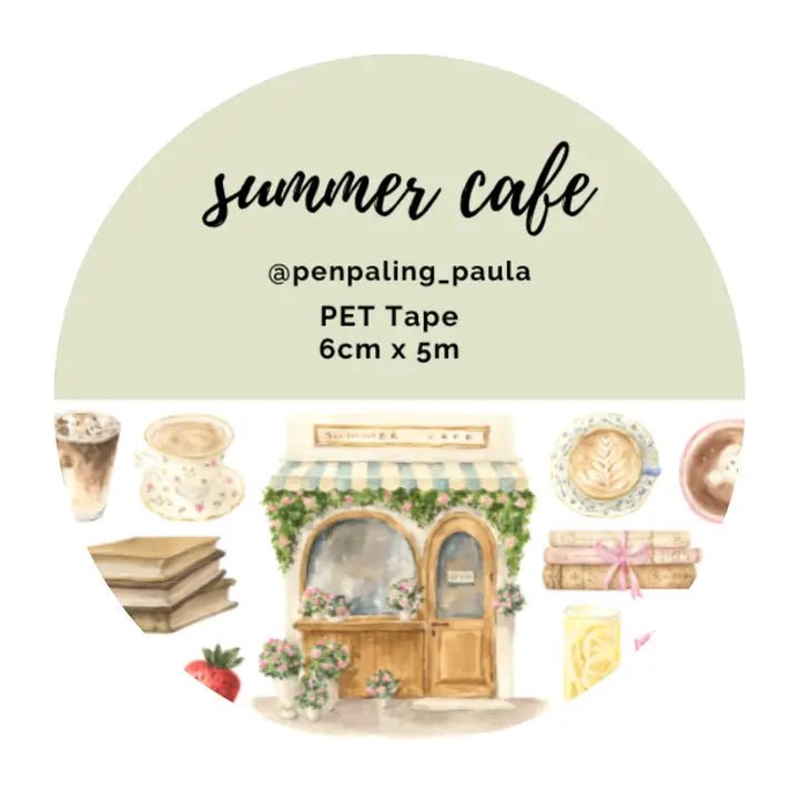 Pre cut Pet Tape - Penpaling Paula - Summer Cafe - 1 - Penpaling Paula - Tidformera