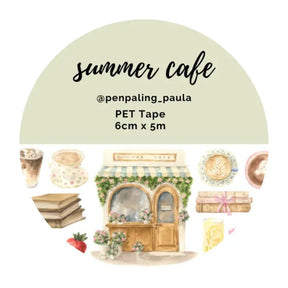 Pre cut Pet Tape - Penpaling Paula - Summer Cafe - 1 - Penpaling Paula - Tidformera