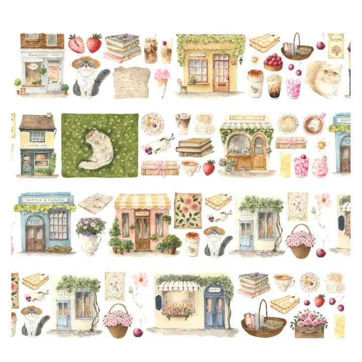 Pre cut Pet Tape - Penpaling Paula - Summer Cafe - 2 - Penpaling Paula - Tidformera