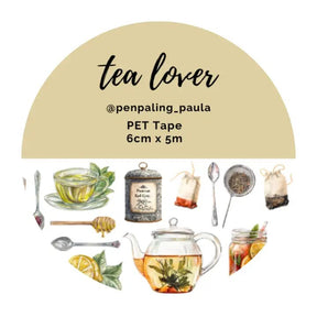 Pre cut Pet Tape - Penpaling Paula - Tea lover - 1 - Penpaling Paula - Tidformera