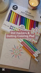 Bläddra i Studio Lights Dotting Coloring pad och använder Dot markers i den. Tidformera.