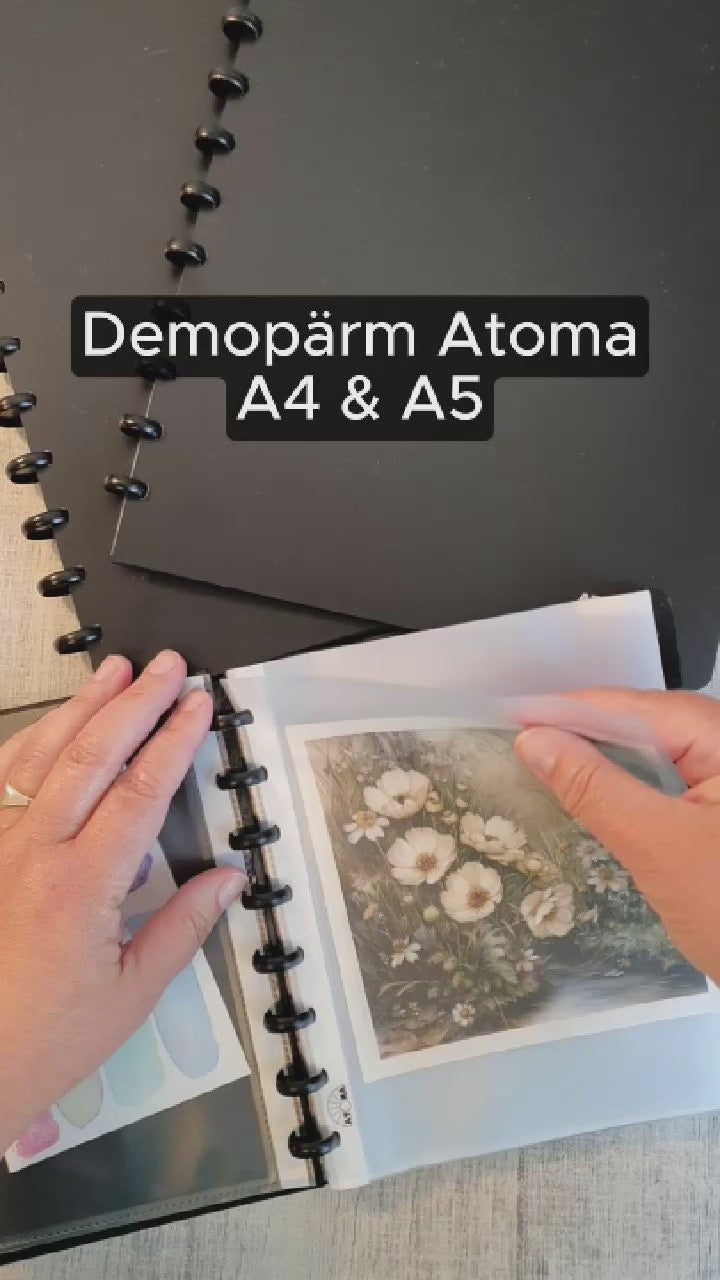 Video med Atomas Demopärm i både A4 och A5. Tidformera