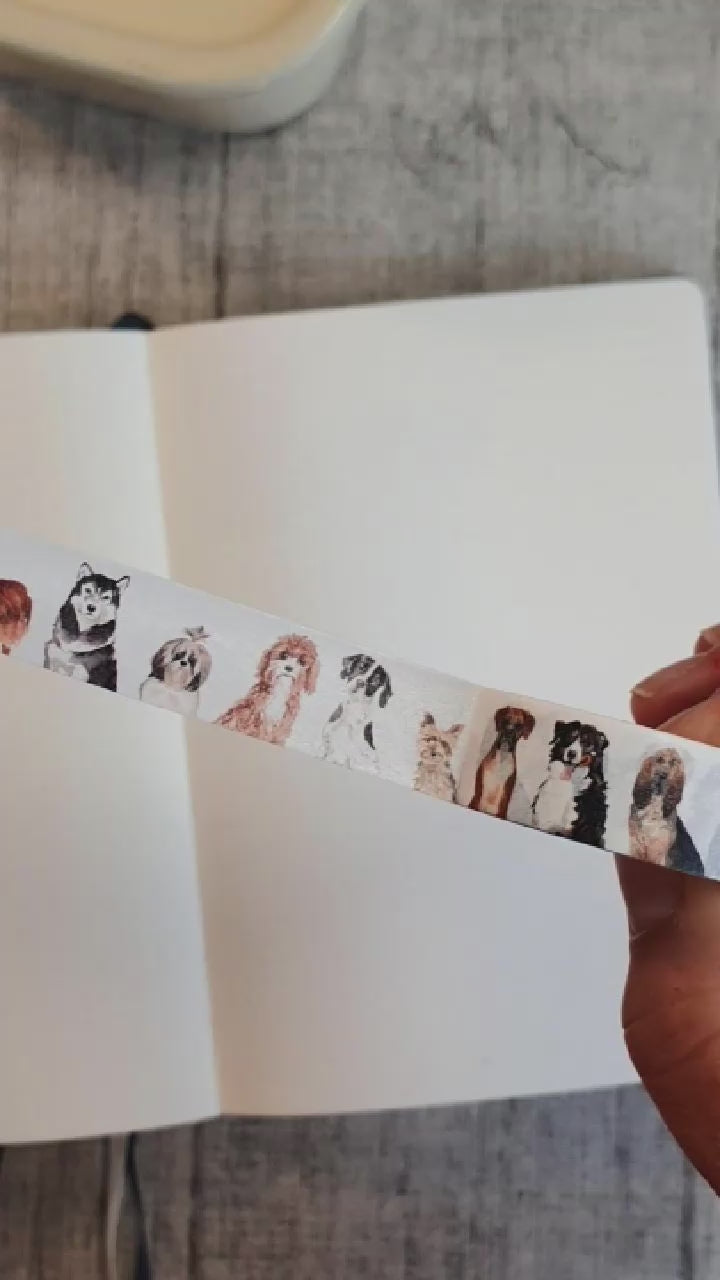 Video med washi tape med hundmotiv. Tidformera