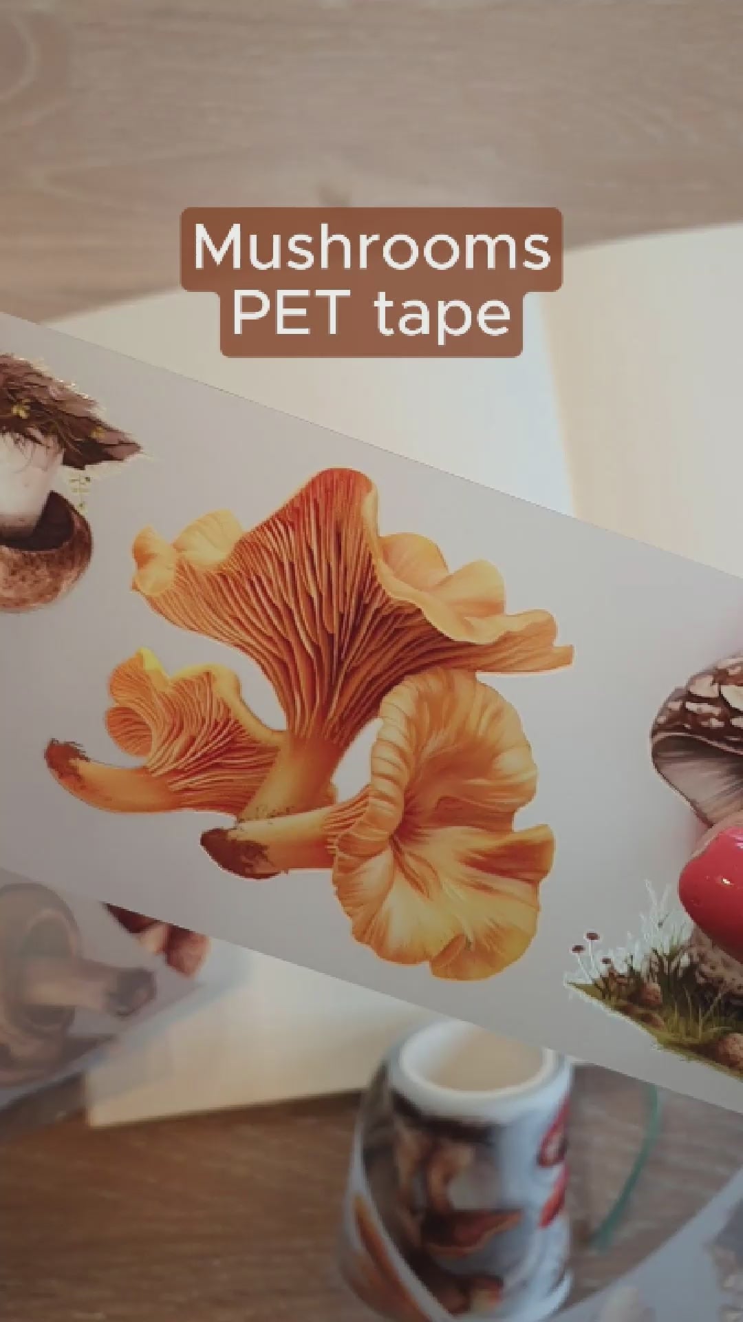 Pet Tape - MIC - Mushrooms Glossy & Embossed 60 mm