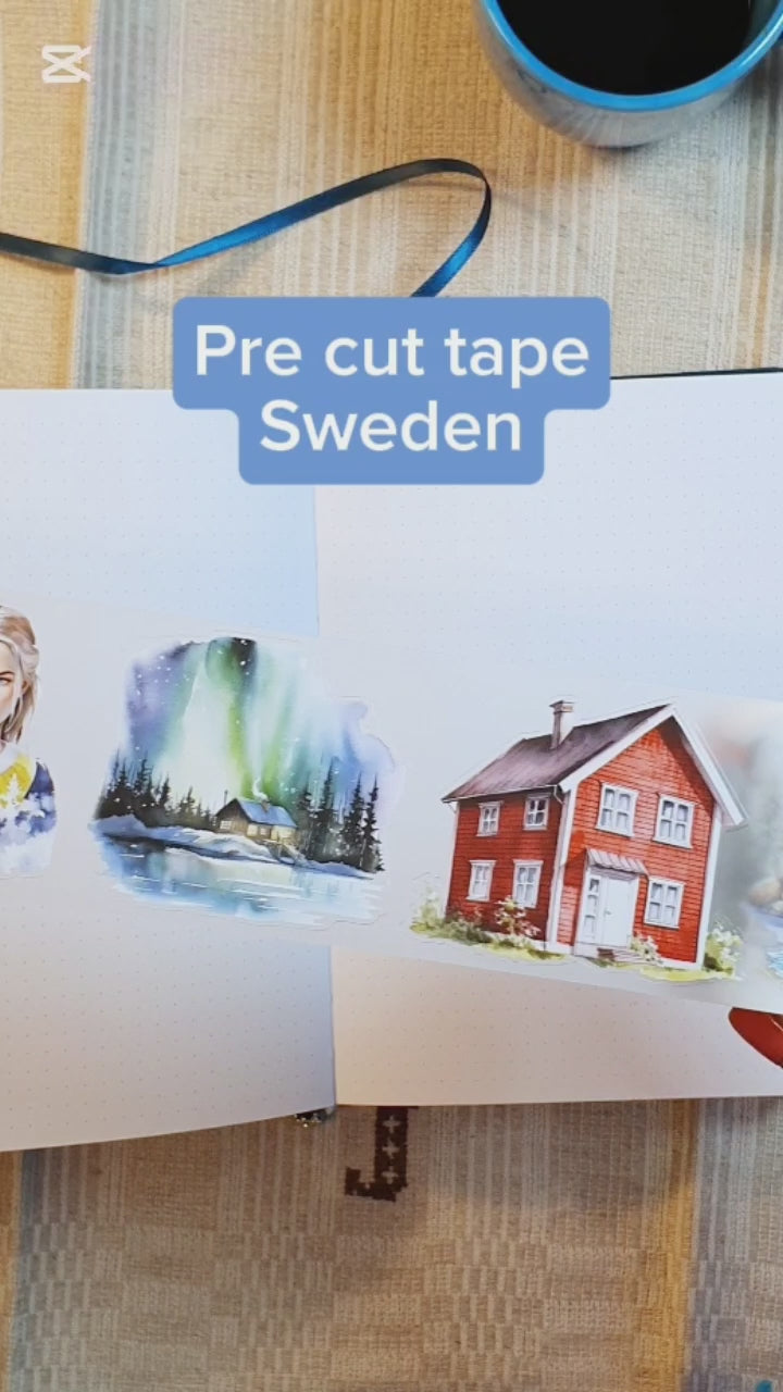 Video där vi visar motiven i Pre cut pet tape Sweden från PenPaling Paula